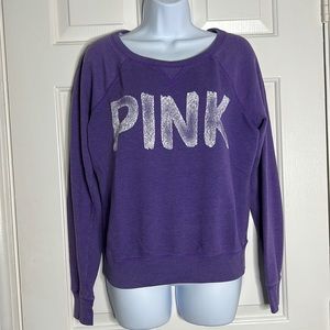 PINK Purple Crew Sweatshirt